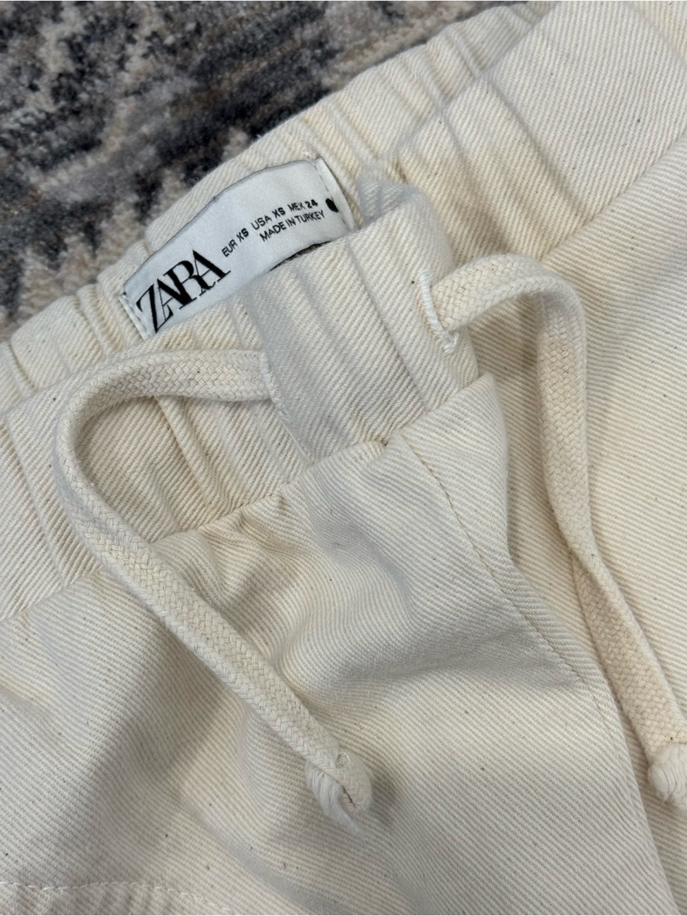 Zara Woman 100% Cotton Drawstring Joggers